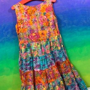 la cera comfortwear • ‘90s vintage tiered dress S